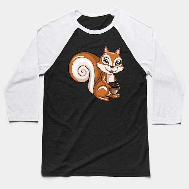 Squirrel Baseball T-Shirt by LetsBeginDesigns